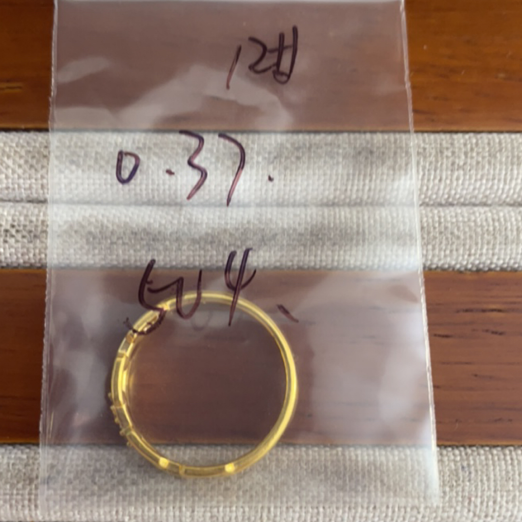 克重0.37 12号 链条6D戒指 足金999
