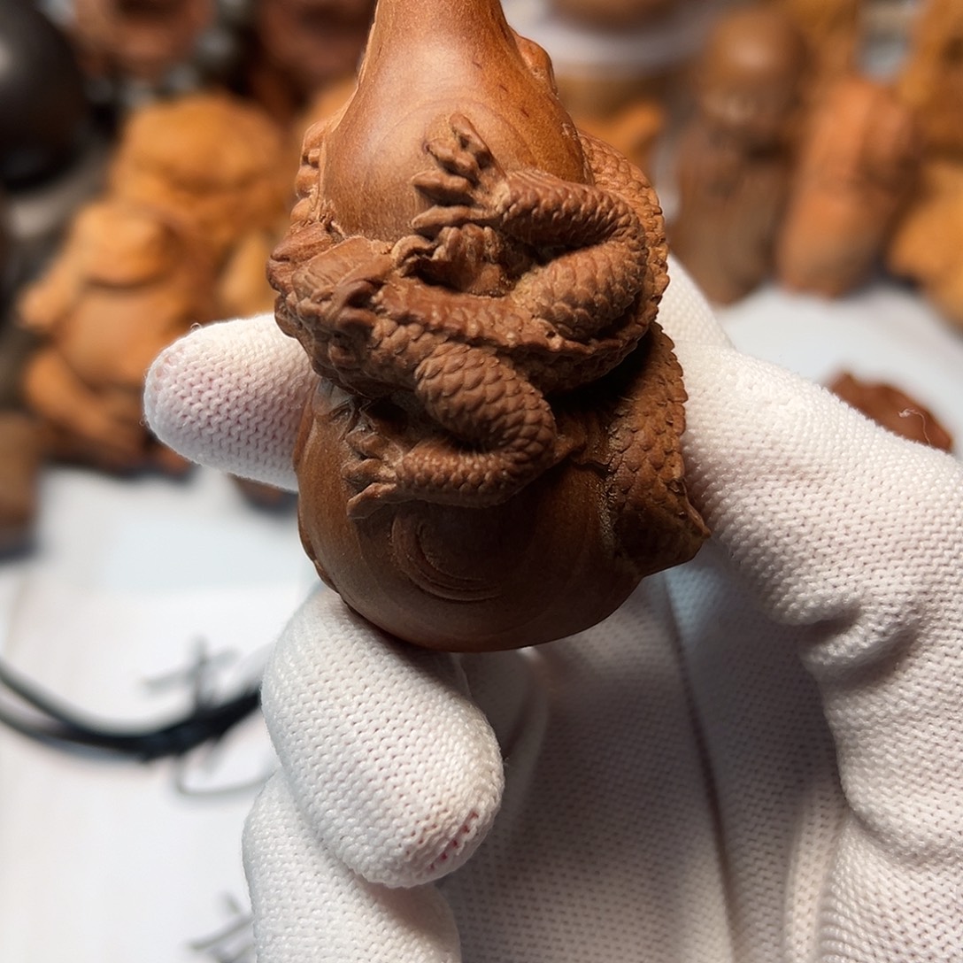 檀香木老山檀香 盘龙葫芦