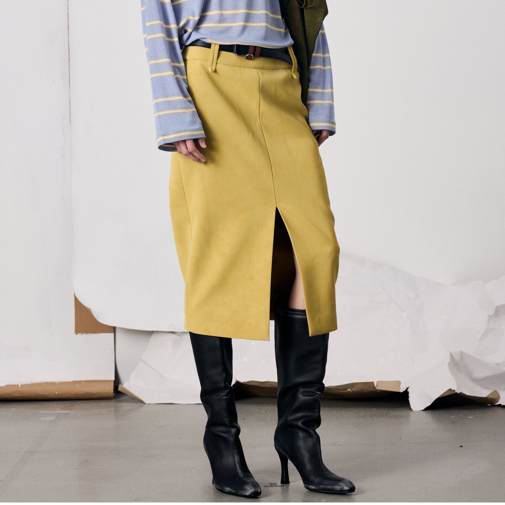 【顾文婷推荐】 YOUWEI有尾26 彩皮直筒半裙 Y5826109