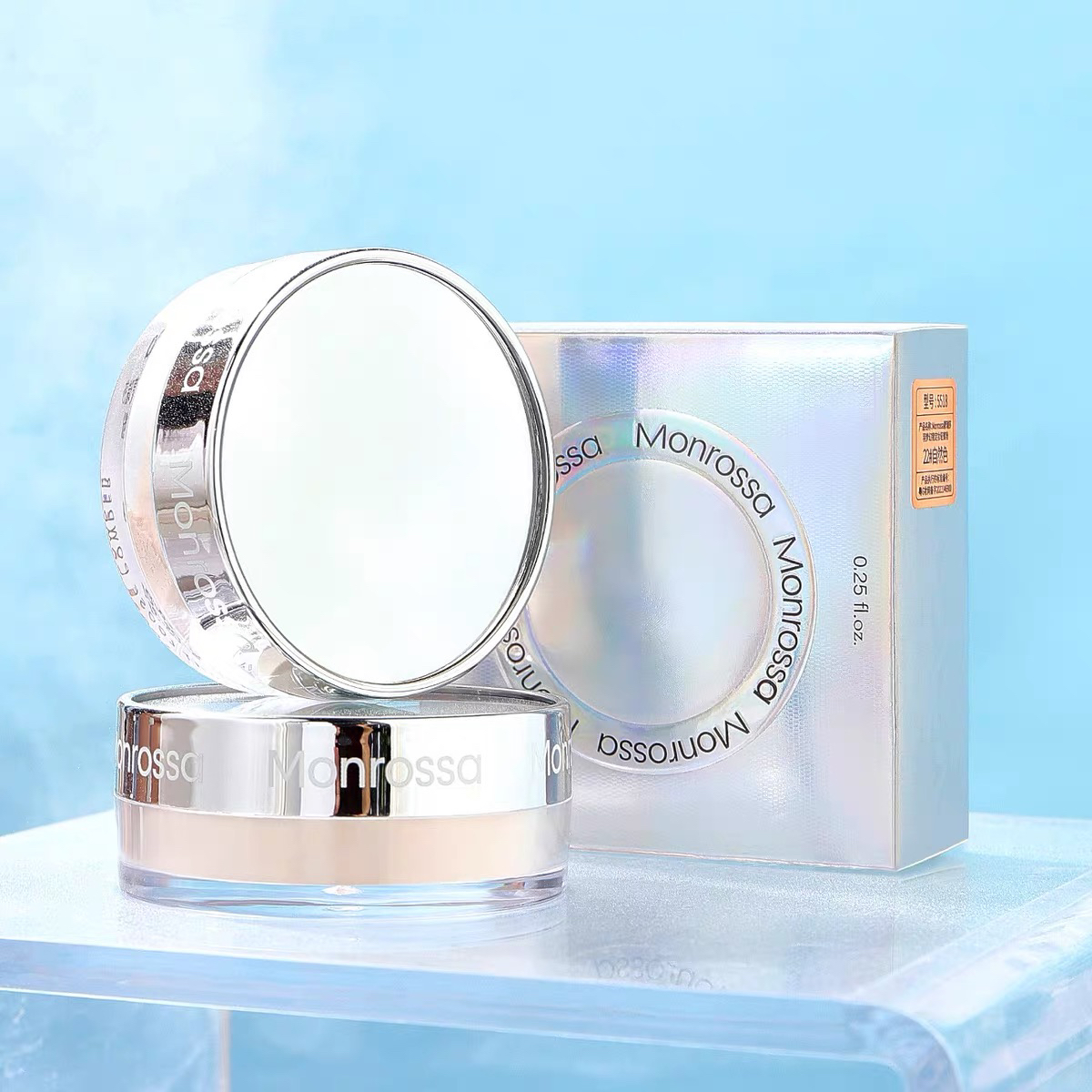 【新疆包邮】蒙瑞莎羽梦幻镜定妆轻蜜粉7g 