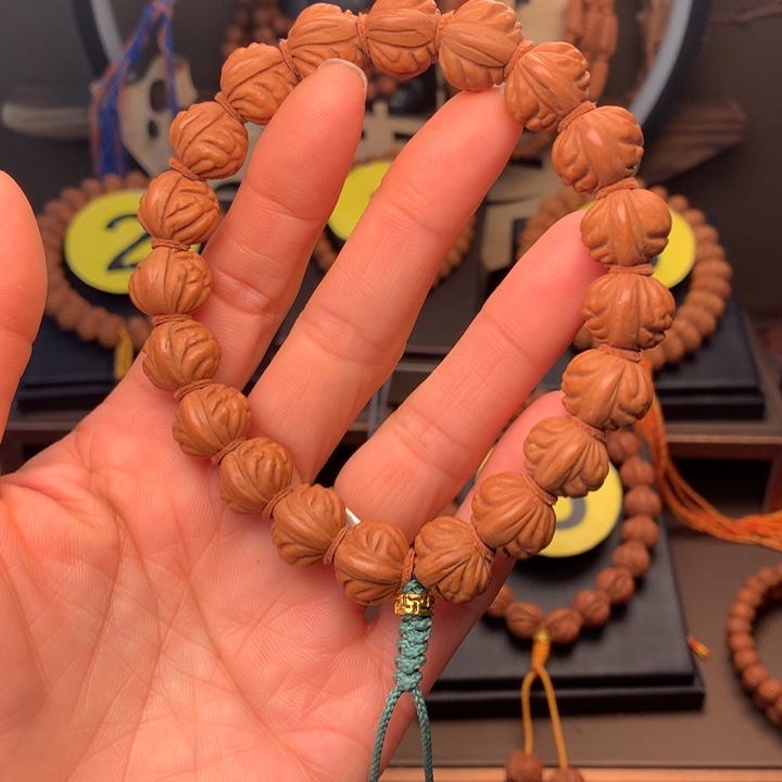 桃核吊坠小金豆手串14