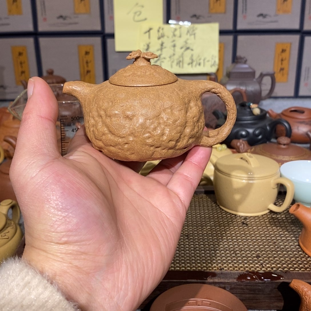 紫砂茶壶原矿段泥精工半手供春200cc