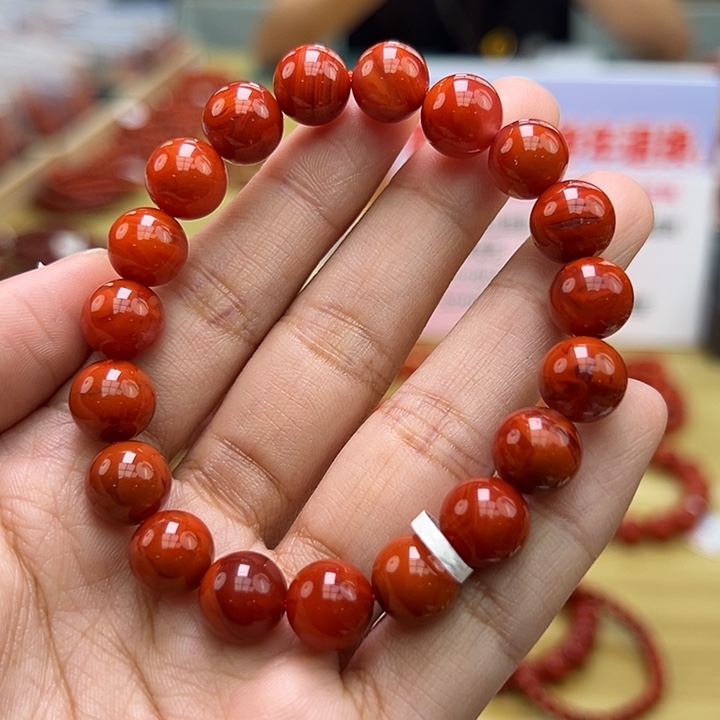 南红玛瑙多样性发一，卡10mm未镶嵌