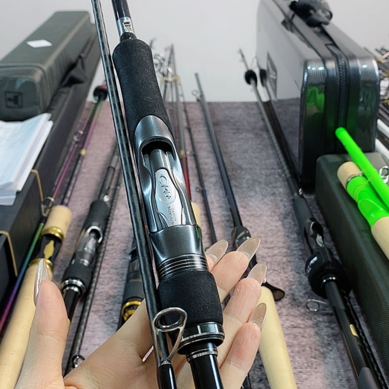 【闪购商品】1.8m以下碳素默*。两节路亚杆