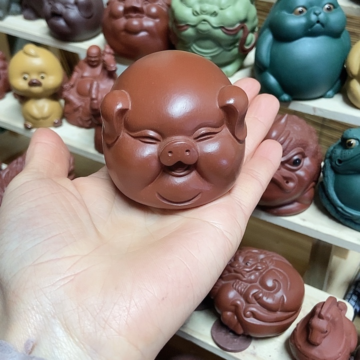 紫砂茶宠宜兴紫砂猪