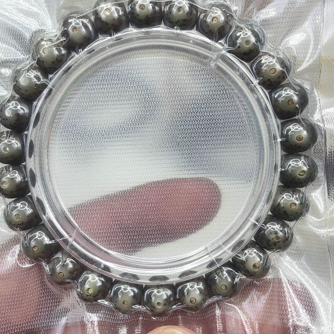 星月菩提手串64高端黑冰星月菩提单圈10苹果园