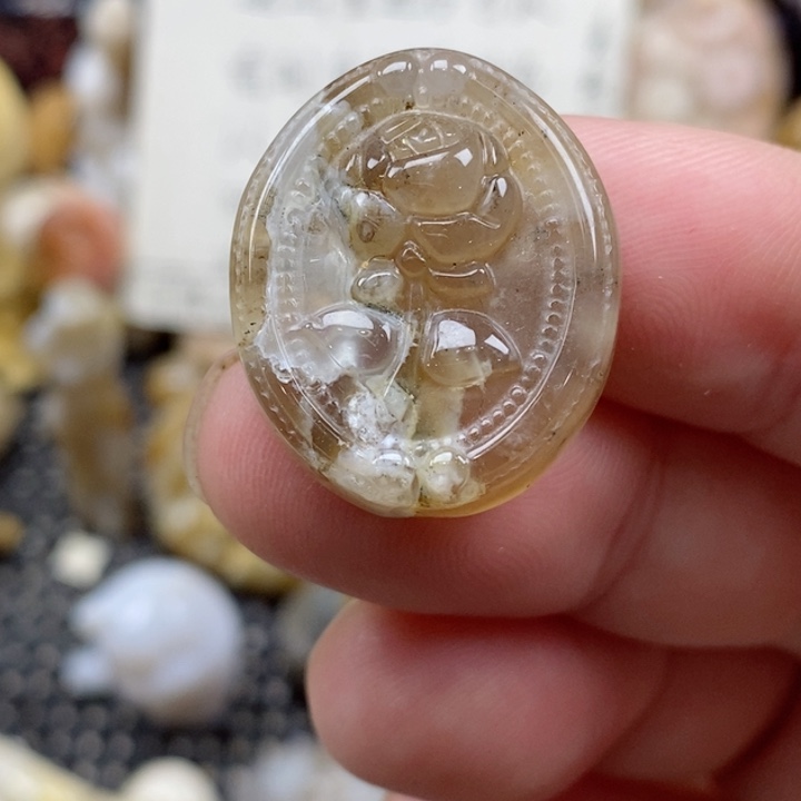颈饰未镶嵌硅化珊瑚（珊瑚玉）有瑕 小