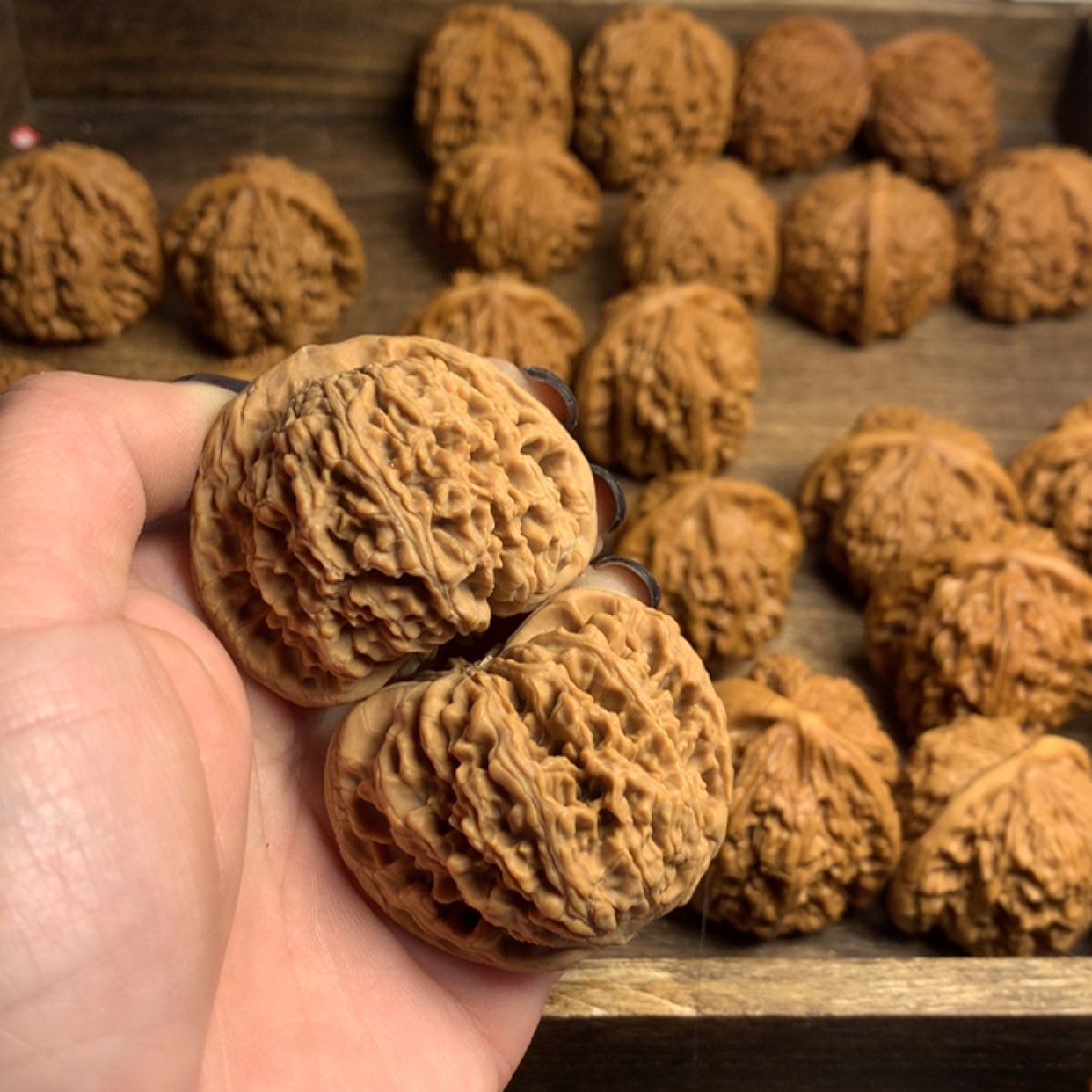 【闪购商品】文玩核桃吊坠喜***.南疆石