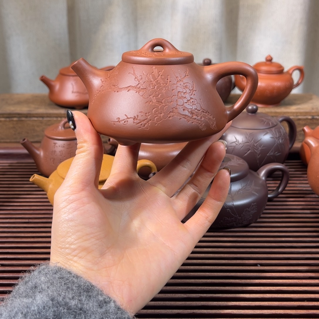 茶壶紫砂子冶石瓢180cc
