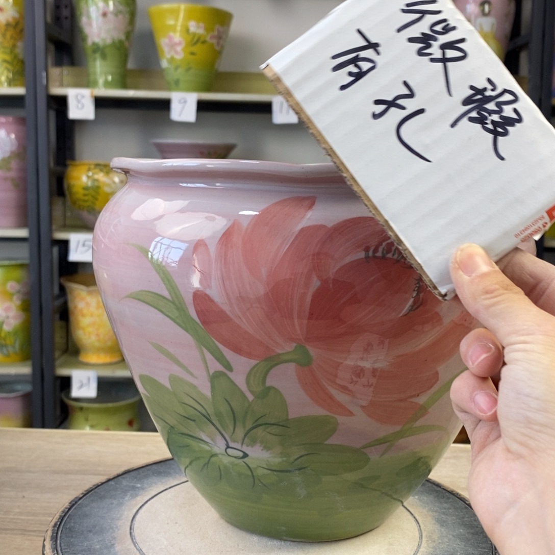 景德镇手工手绘陶瓷花盆