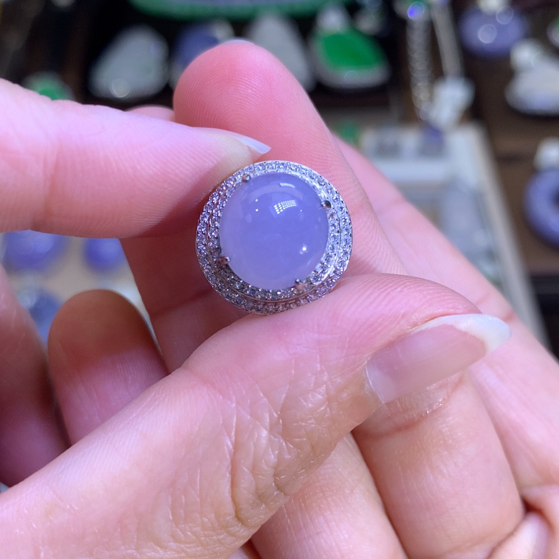 翡翠银S925镶嵌颈饰翡翠