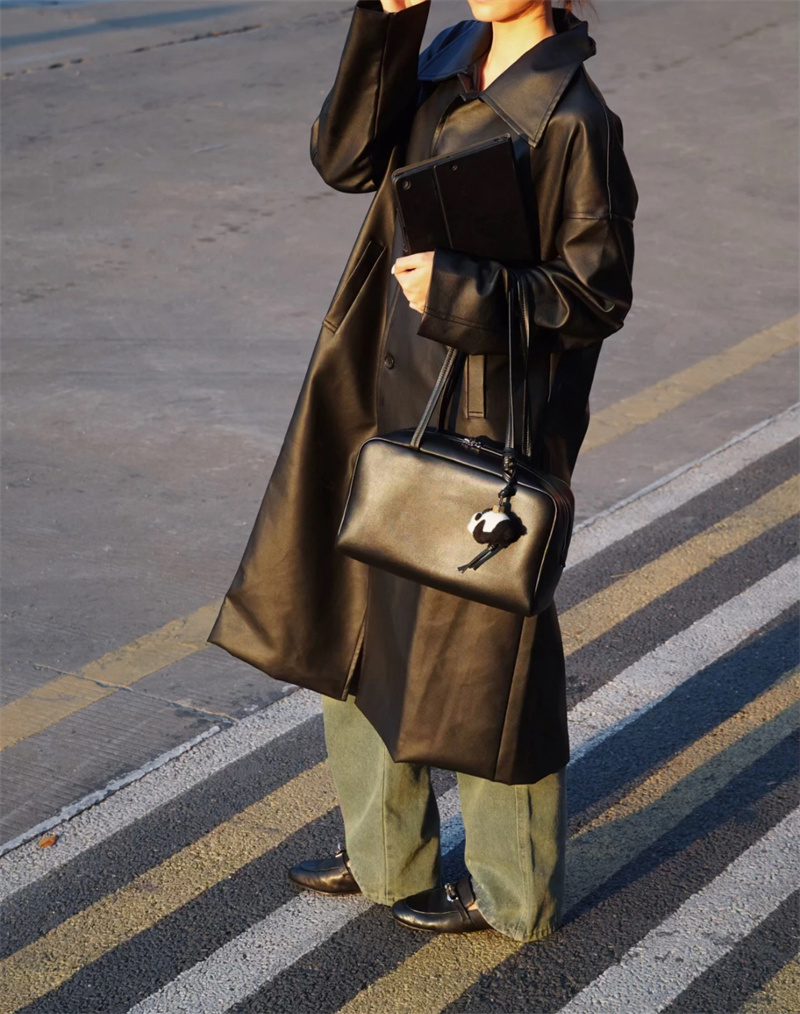 TR-Astra保龄球 马鞍皮/植鞣皮 简约单肩包 休闲四季通用女包便携