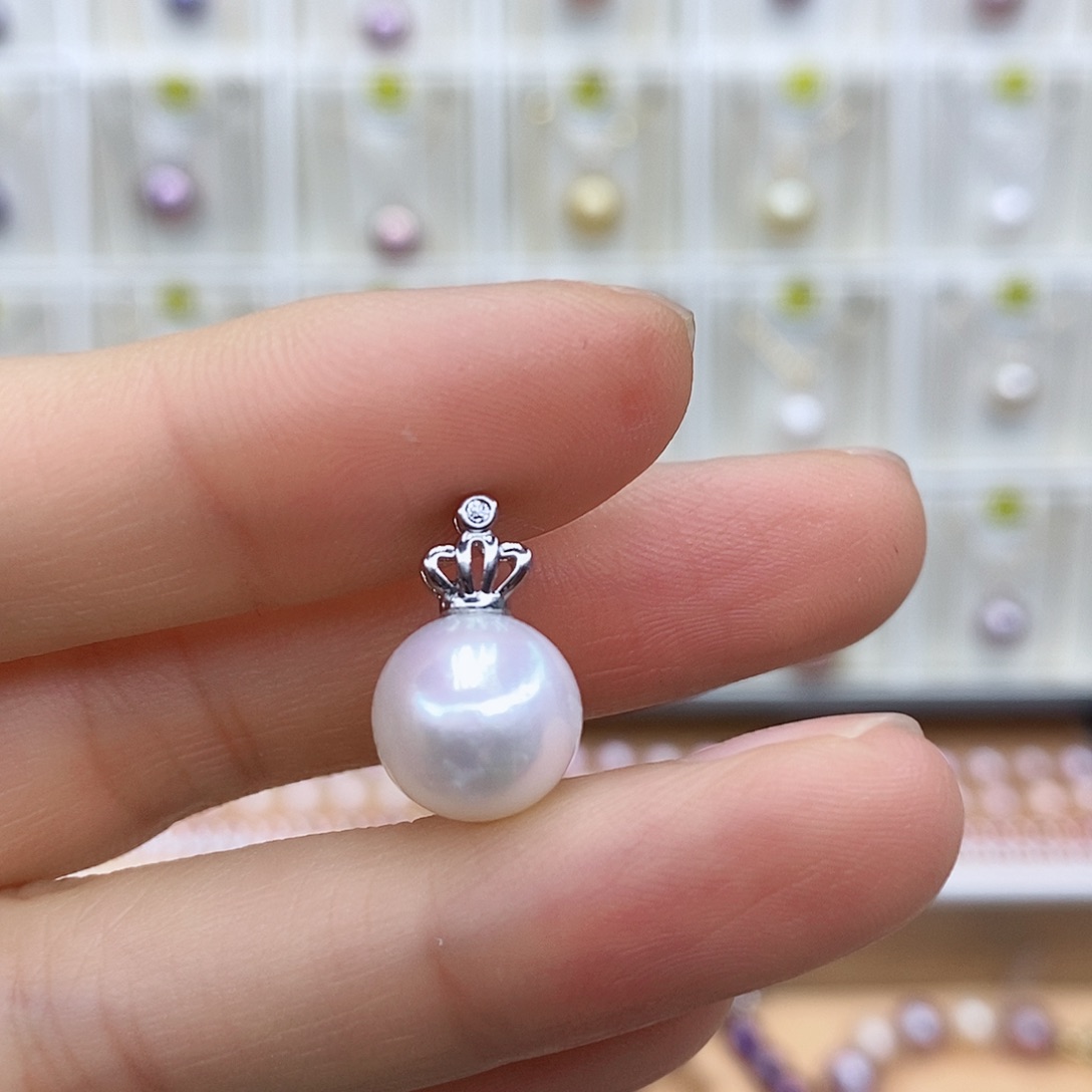 项链合金淡水珍珠