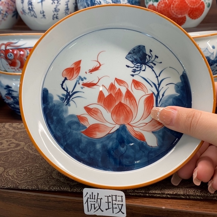 釉下老陶泥手工绘制