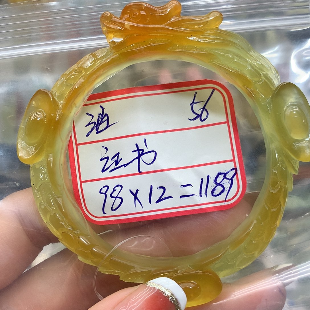 青***家蛇纹石玉未镶嵌手镯