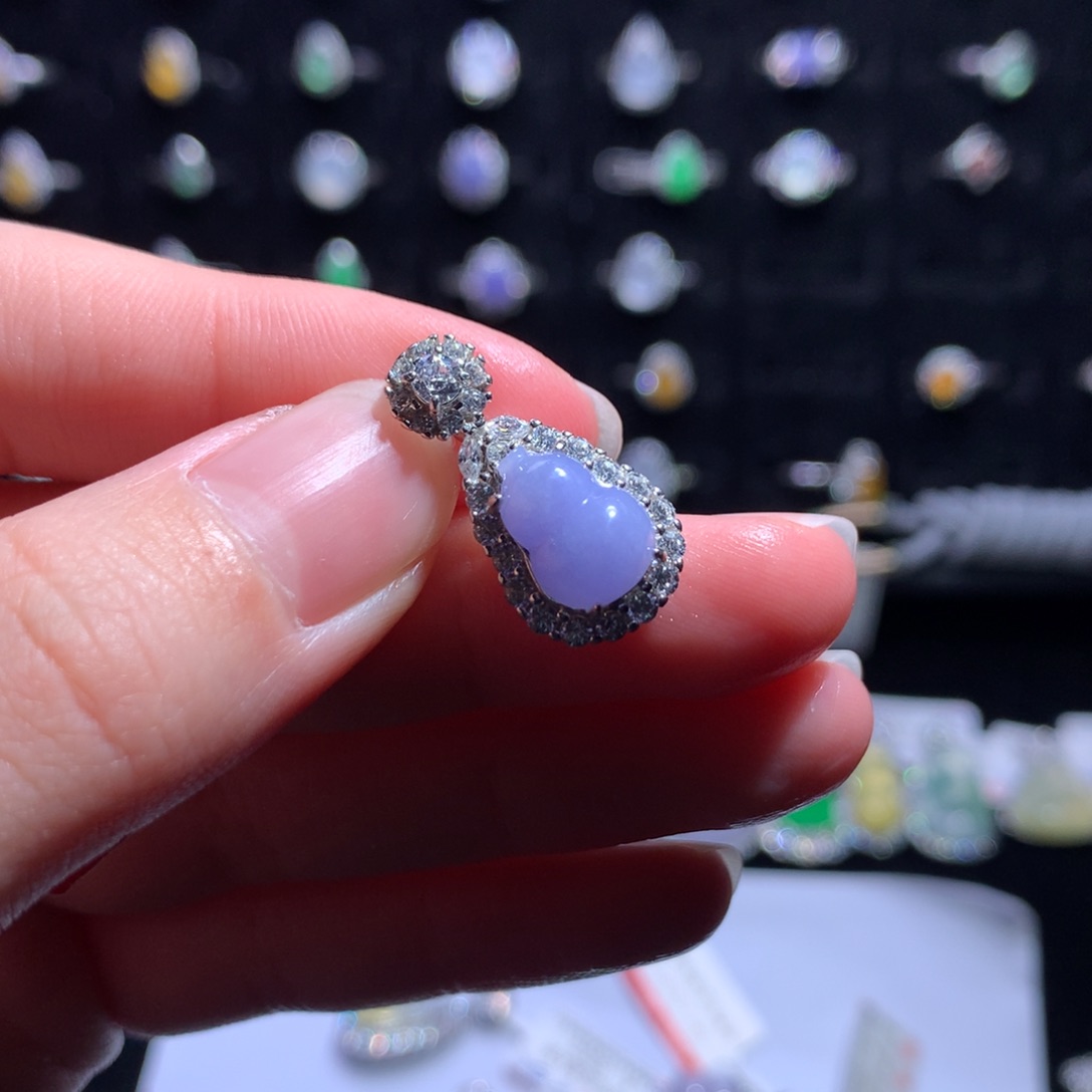 翡翠颈饰银S925镶嵌天然翡翠