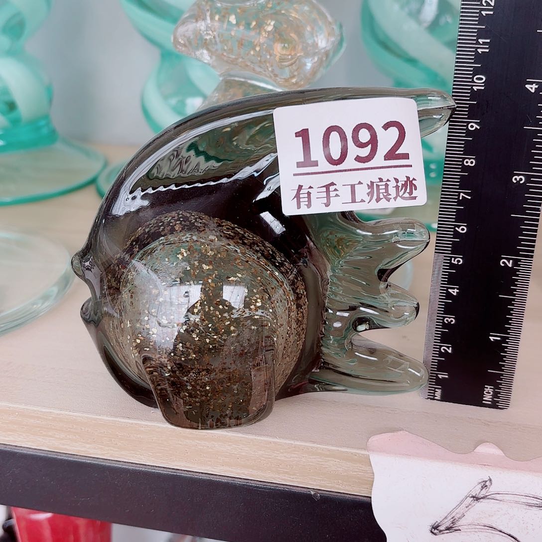 琉璃1092微瑕 家悦美居摆件和花瓶