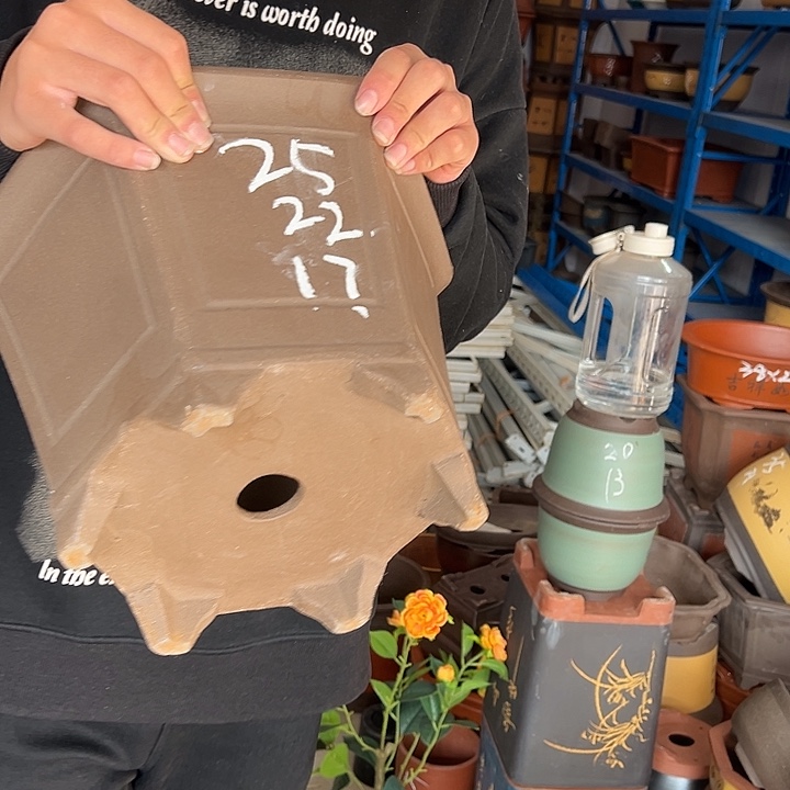 25素面六方花盆花盆花盆