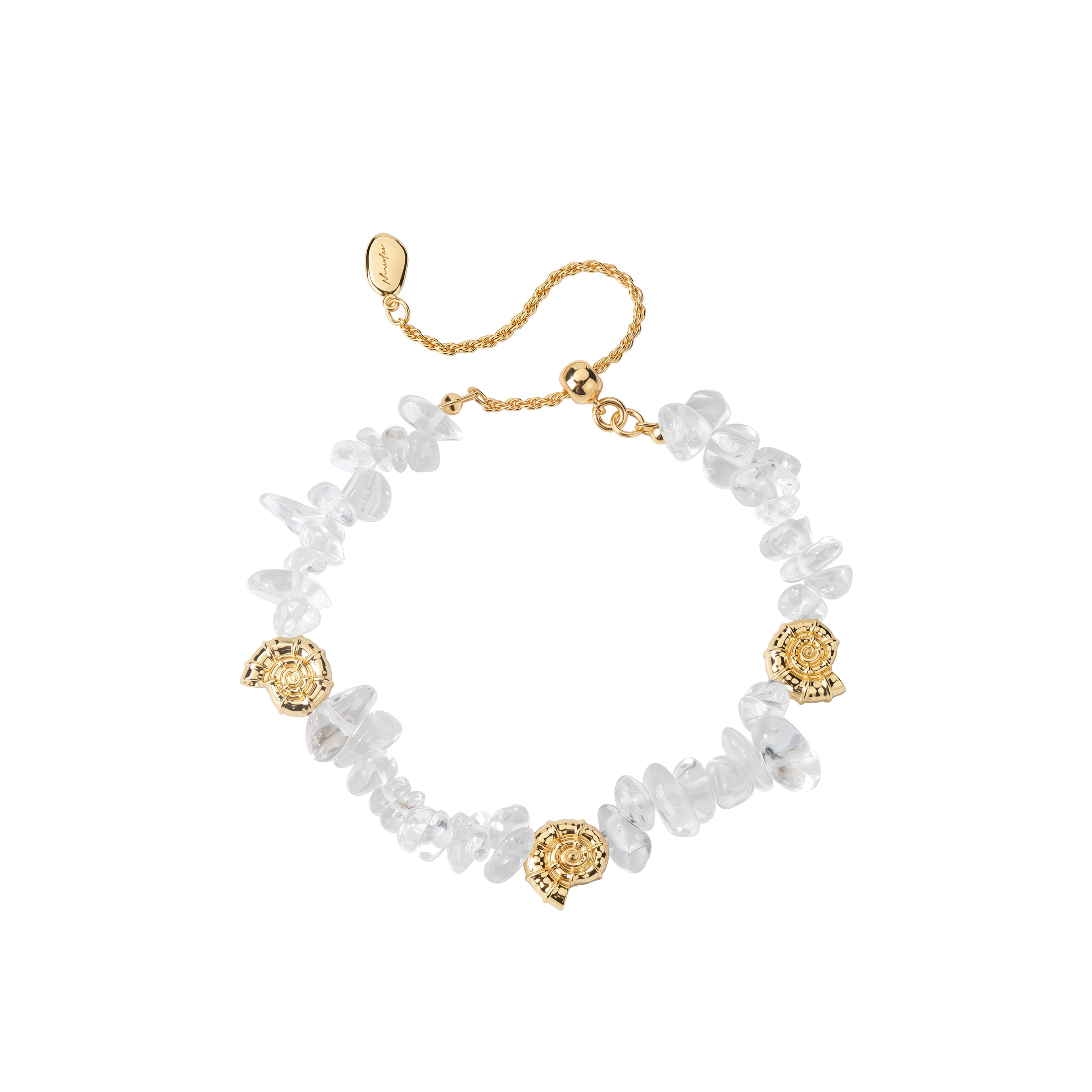 铜合金手链 海洋系列渊贝集·ABYSSAL WISDOM鹦鹉螺碎石手链