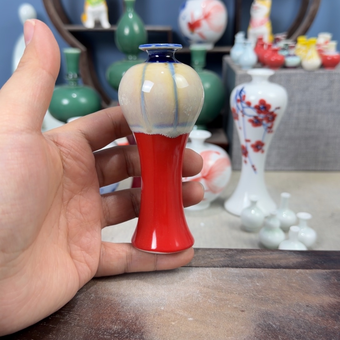 陶瓷手工小花器摆件