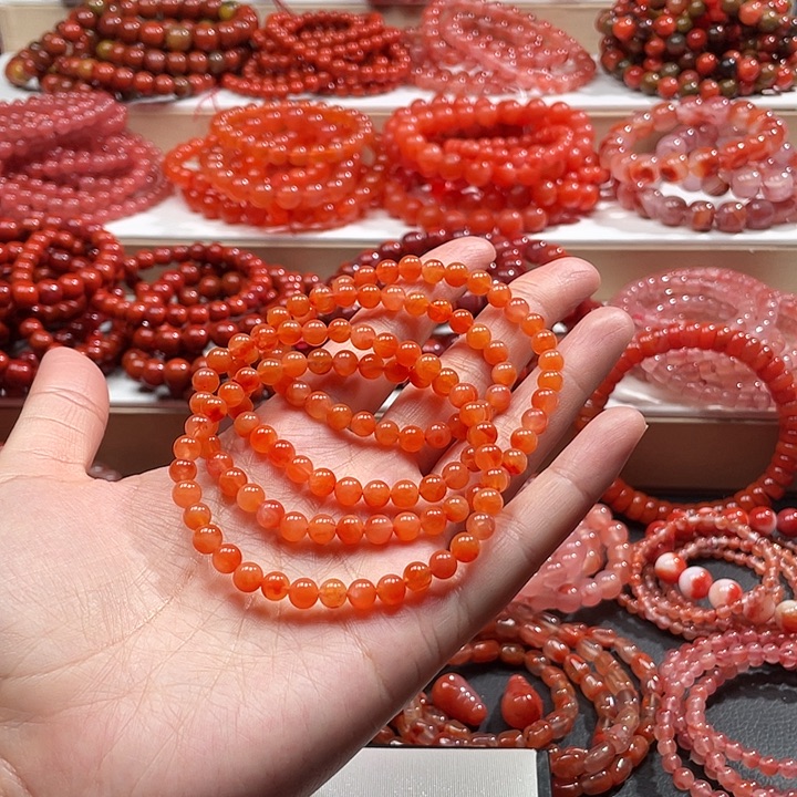南红玛瑙未镶嵌手链