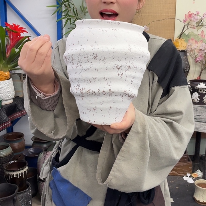 14×21 -粗陶花盆有孔-买买买
