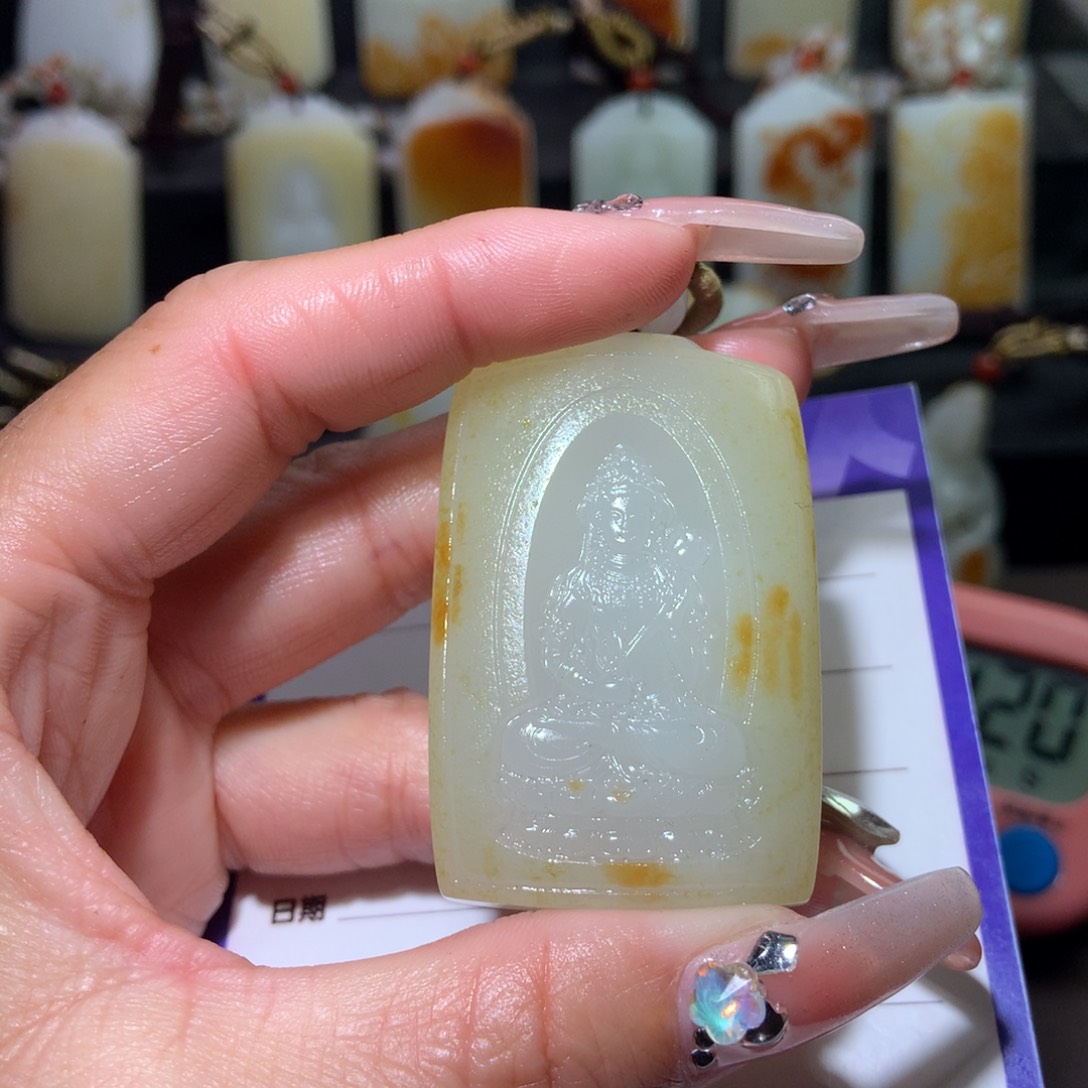 和田玉挂件未镶嵌踏**云