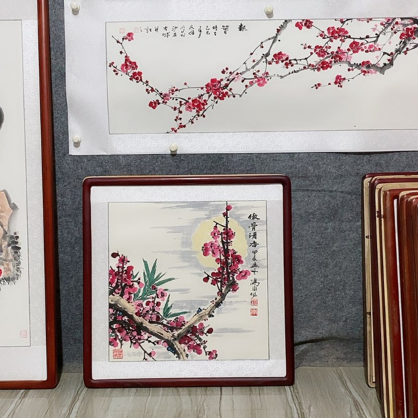 【闪购商品】国画书画作品带框65×65厘米