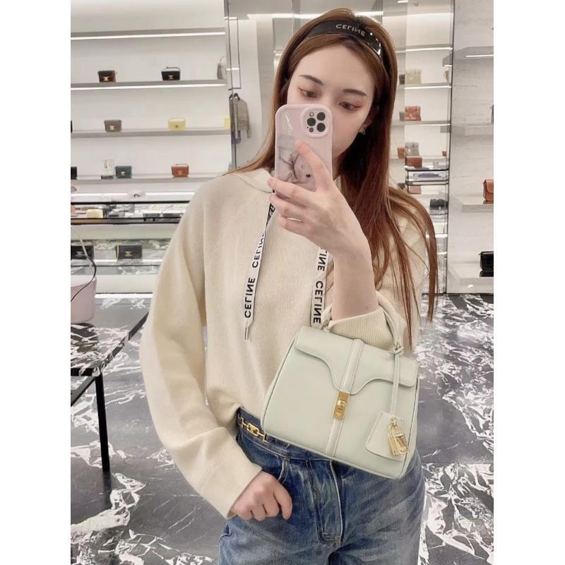 99新 Celine/思琳   bb1170羊毛 飘带针织帽衫 xs码 99新