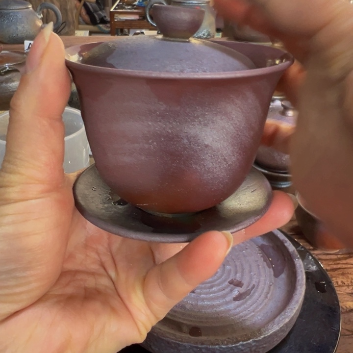 陶涵***9建水紫陶杨坤柴烧微瑕盖碗