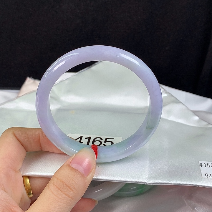 翡翠未镶嵌手镯60圈 紫罗兰4165