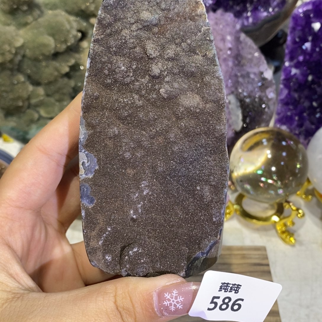 未镶嵌大型摆件（非配饰）紫晶棕色