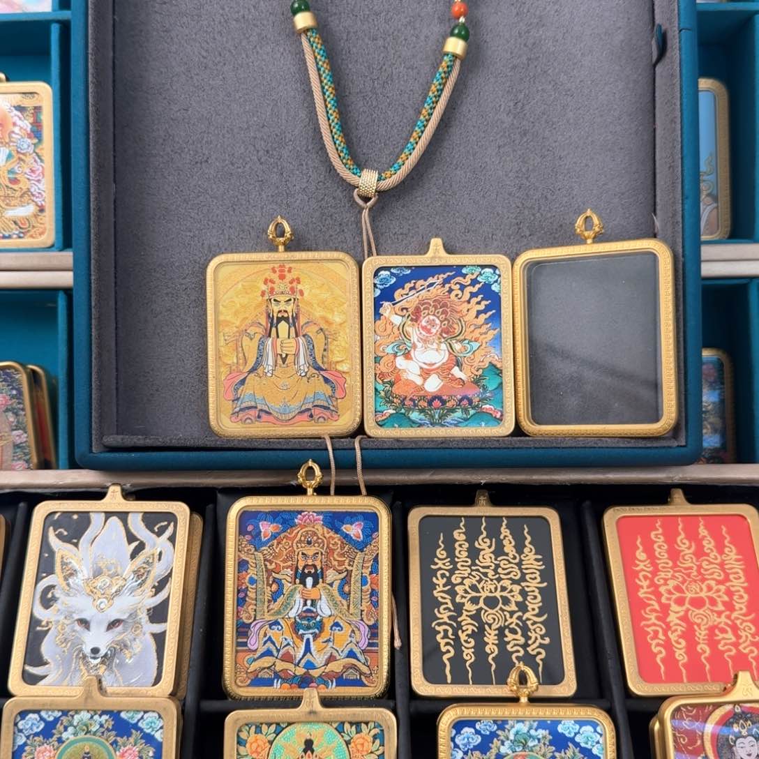 吊坠H*L不动五爷唐卡双面