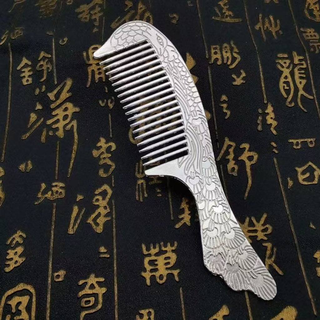【T】足银梳子 龙凤凰梳子银材质足银SS0096