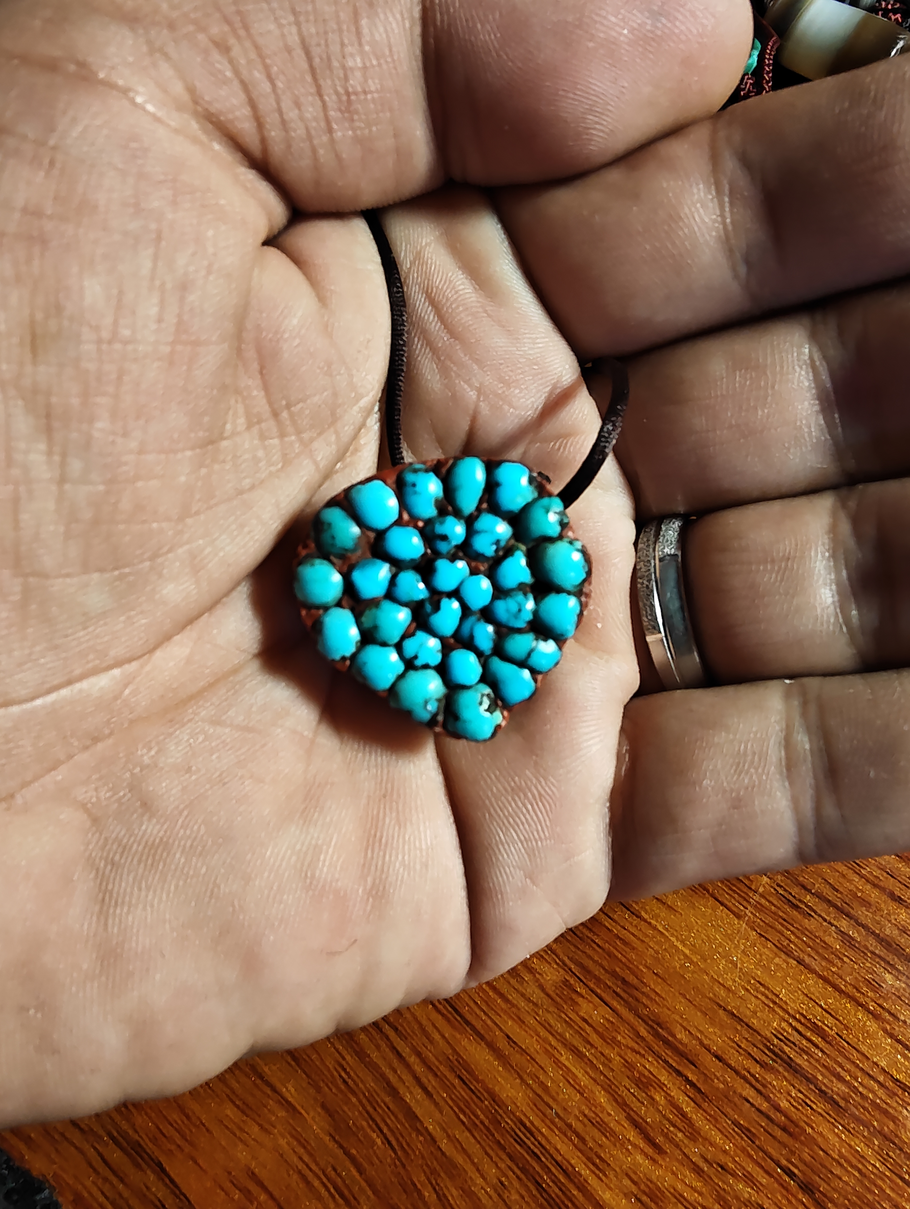 非金属大理石吊坠 精美的老藏松吊坠