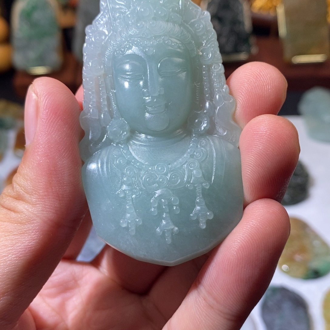 未镶嵌定制翡翠观音