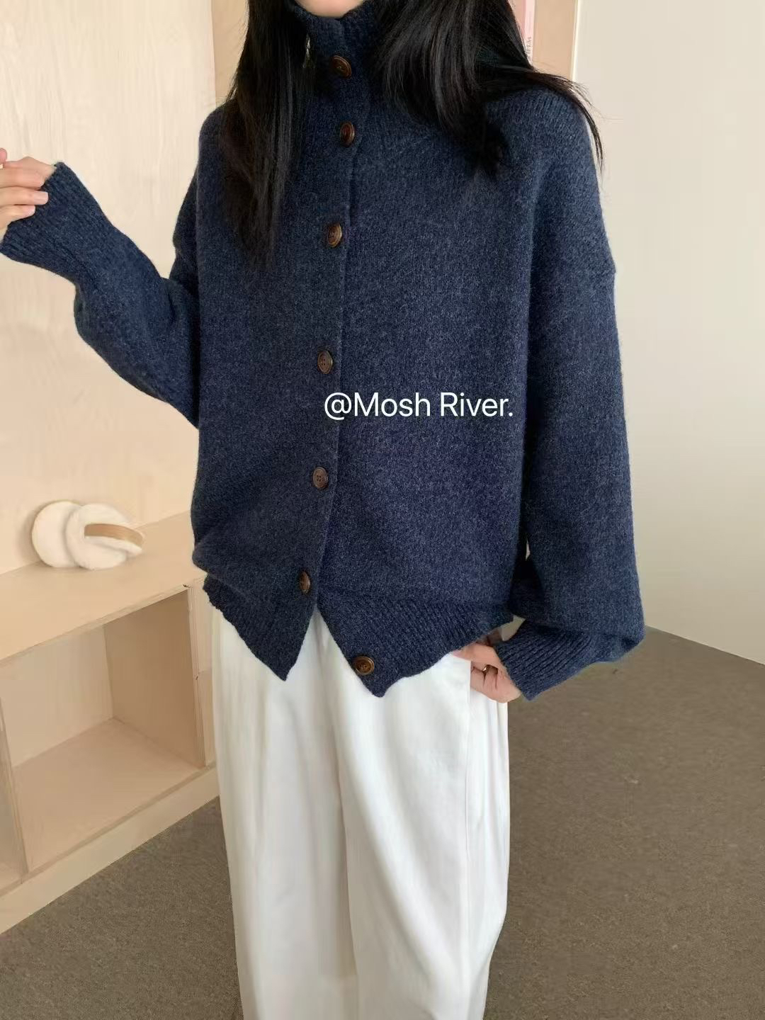 （拉萨发货）长袖针织轻职风韩版上衣毛针织衫常规休闲宽松