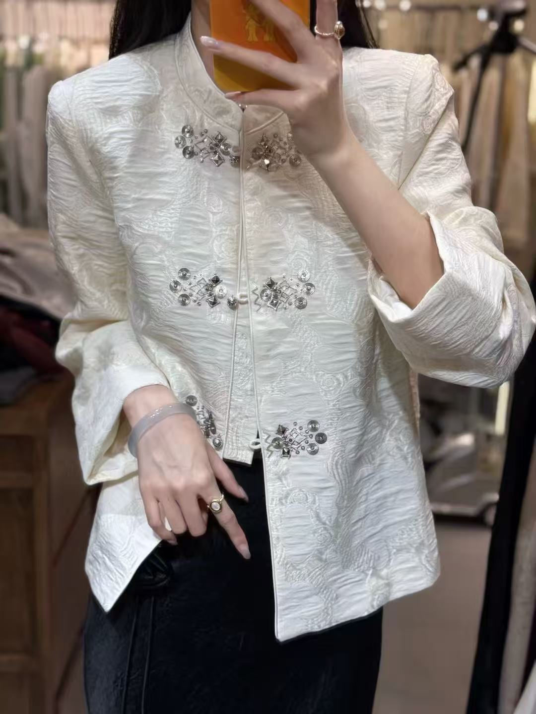 Momo2026春季新款新中式国风单外套长袖休闲