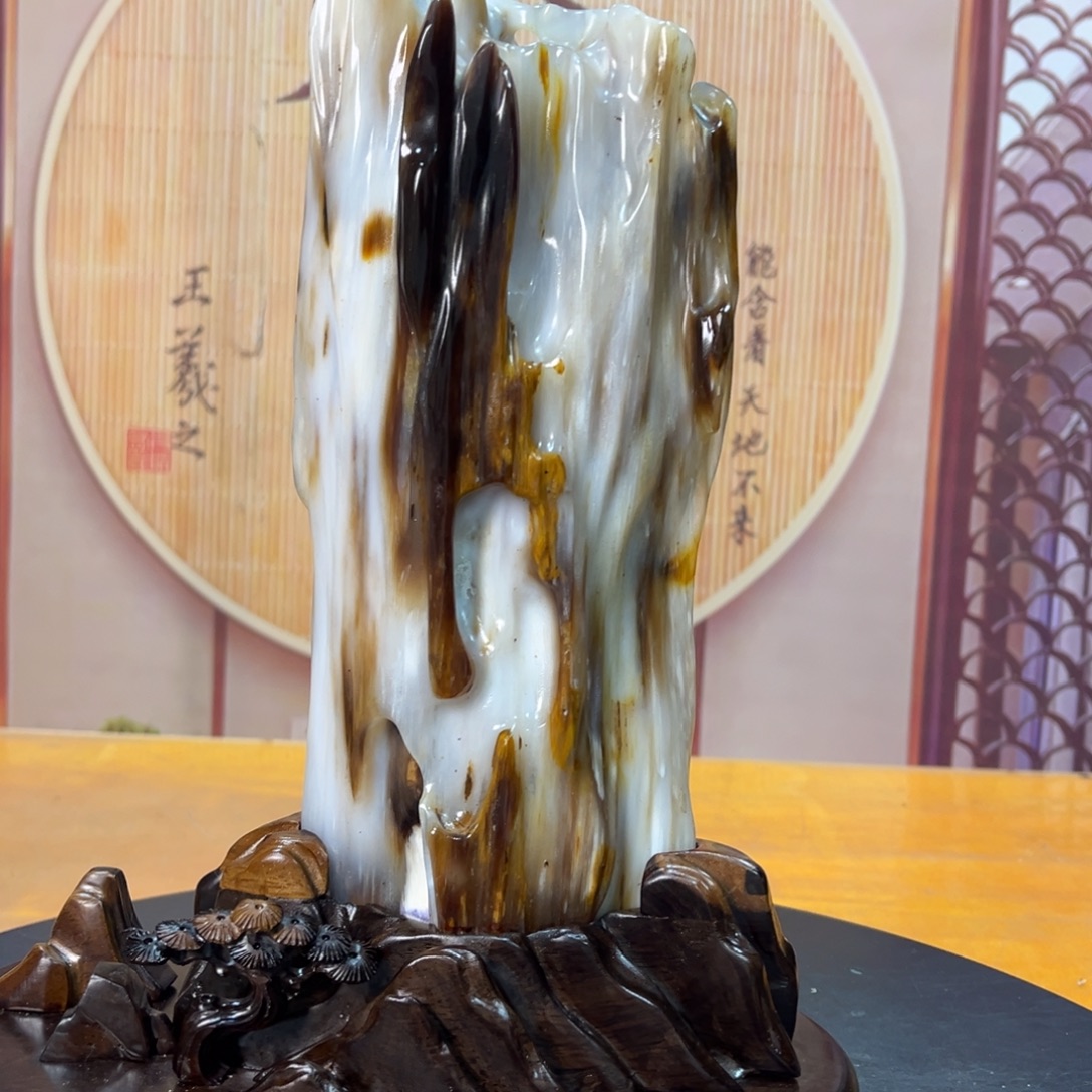 硅化玉（树化玉）未镶嵌摆件