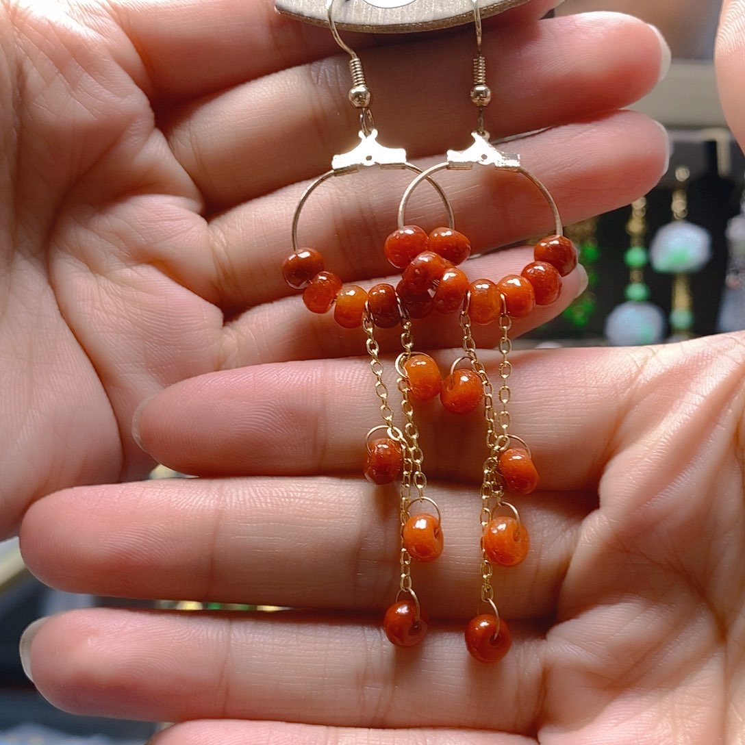 未镶嵌翡翠耳饰翡翠