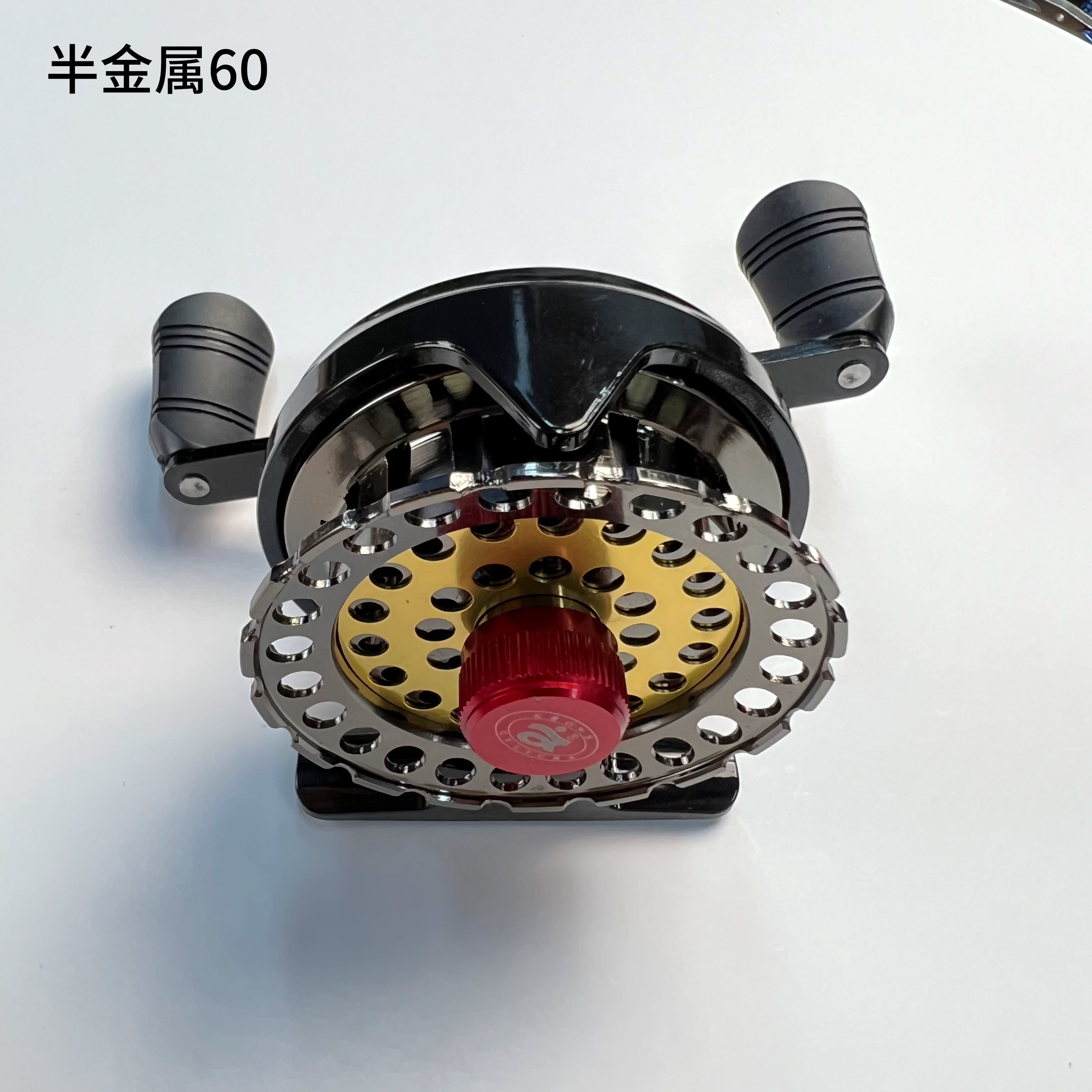 文兴2025年新款金属60筏轮冰钓轮冬天冰钓水库黑坑鲫鱼鲤鱼