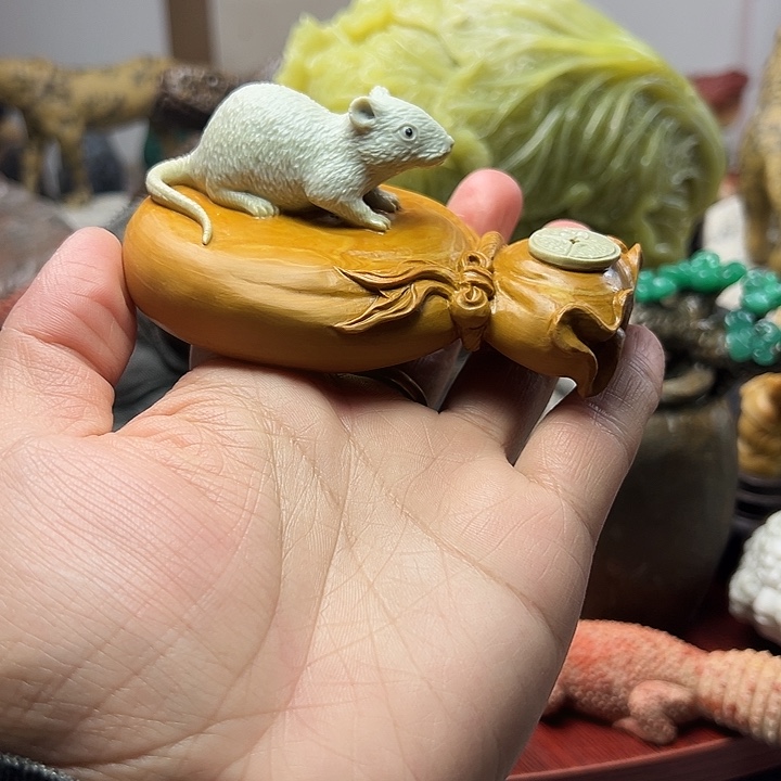 东北石松花石摆件