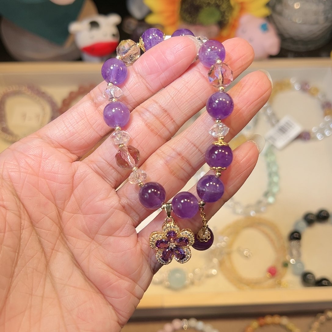 水晶手链未镶嵌紫