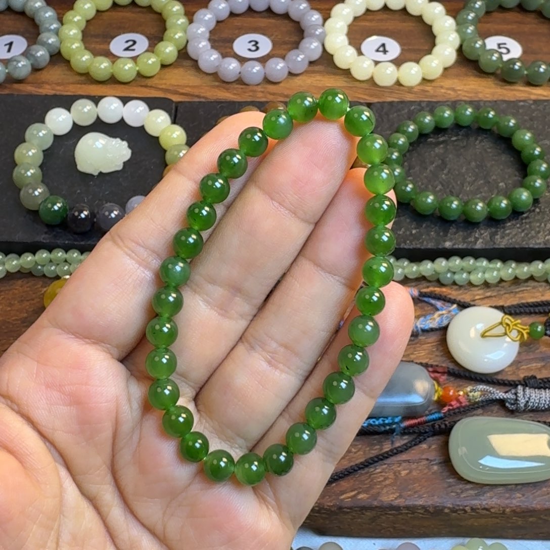 和田玉未镶嵌手链