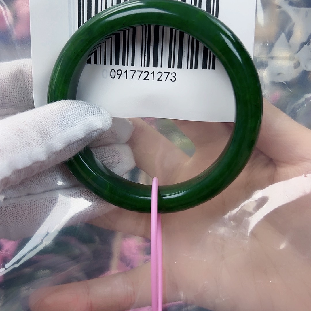 和田玉（碧玉）手镯未镶嵌59包容