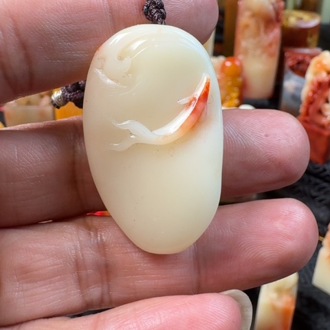 寿山石红花芙蓉石