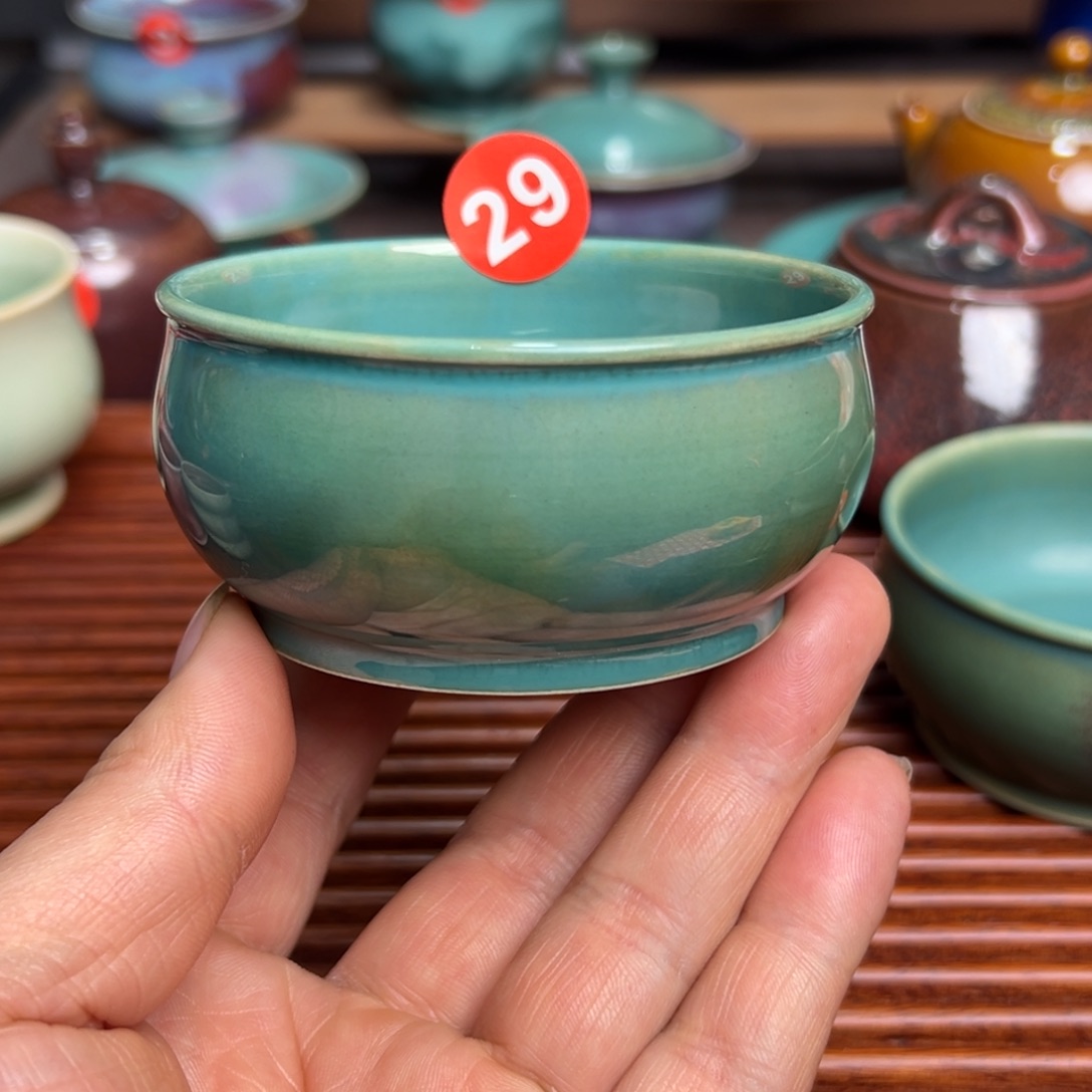 手工制作钧窑茶器