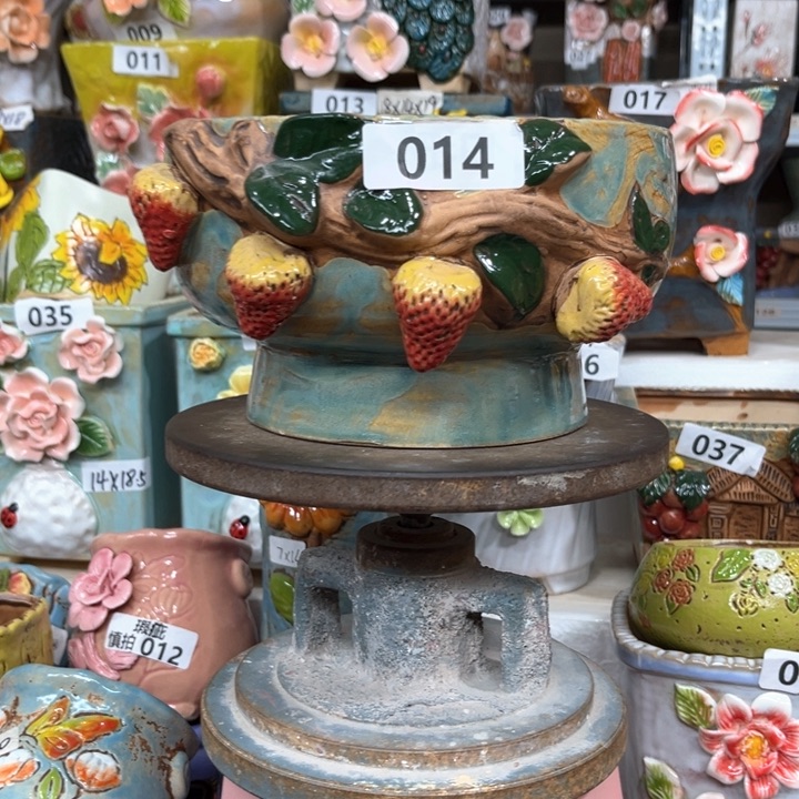 紫砂花盆粗陶材质多肉花盆