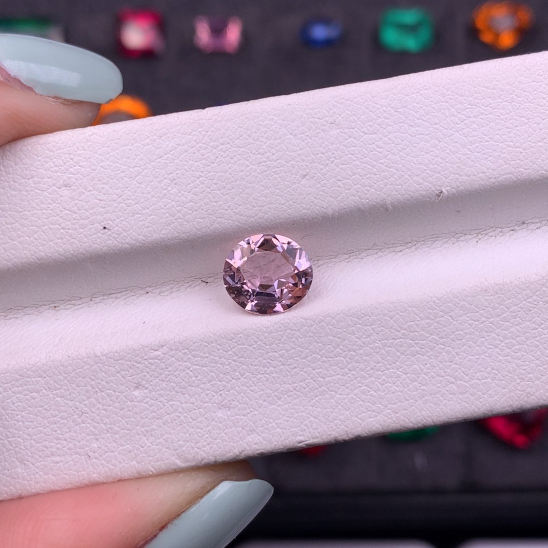 碧玺珠宝半成品未镶嵌1.34ct樱花粉碧玺