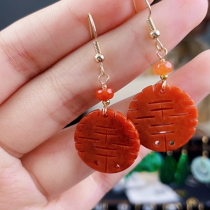 翡翠耳饰未镶嵌饰品